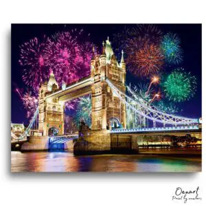 Radiant Bridge Firework Night - Paint By Numbers Kit