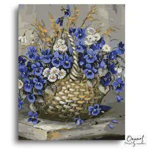 Basket Floral Harmony - Paint By Numbers Kit