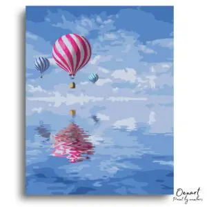 Serene Balloon Lake Escape - Paint By Numbers Kit