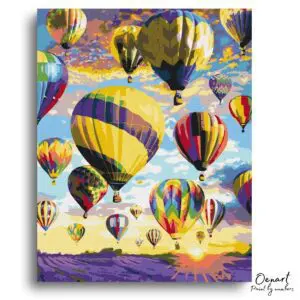 Radiant Balloon Sky Escape - Paint By Numbers Kit