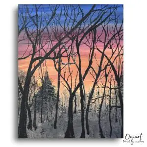 Sunset Woodland Tranquility - Paint By Numbers Kit