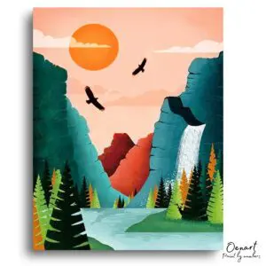 Majestic Canyon Sunset Escape - Paint By Numbers Kit