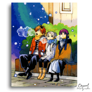 Frieren Beyond Journey's End: Cute Frieren Fern and Stark - Anime Diamond Painting