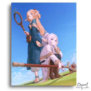 Frieren Beyond Journey's End: Marcille and Frieren - Anime Diamond Painting