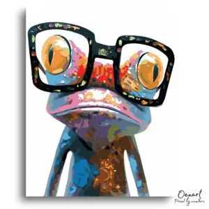 Quirky Frog Glasses Pop Art - Paint By Numbers Kit