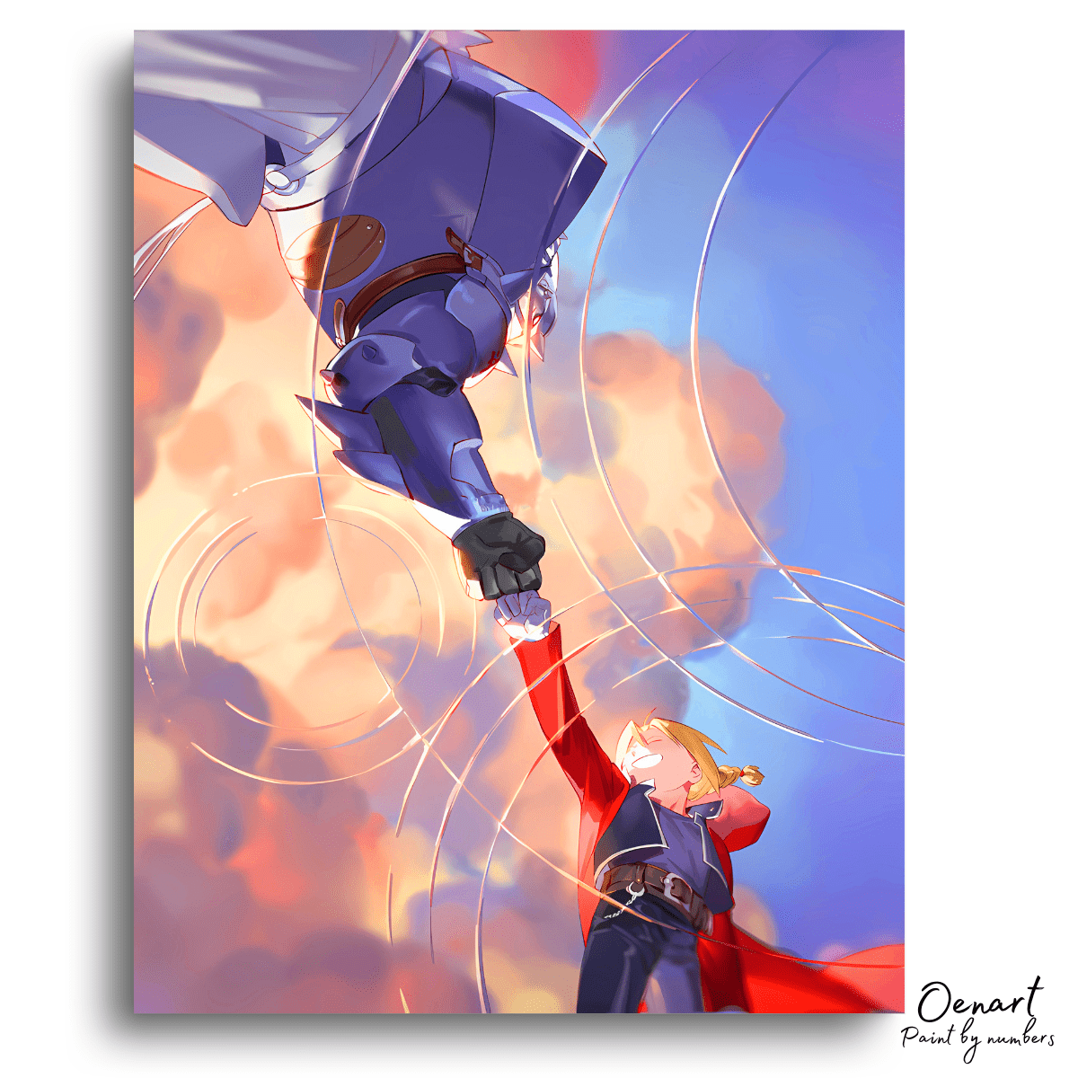 Fullmetal Alchemist Brotherhood: Edward and Alphonse Art - Anime Paint By Numbers Kit
