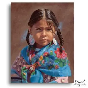 Vivid Girl Portrait Serenity - Paint By Numbers Kit