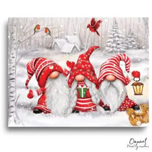 Whimsical Nordic Gnome Holiday - Paint By Numbers Kit