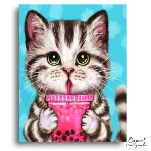 Playful Kitten Bubble Delight - Paint By Numbers Kit
