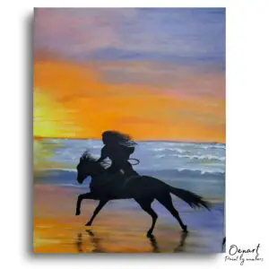 Majestic Sunset Beach Ride - Paint By Numbers Kit