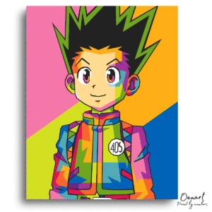 Hunter × Hunter: Gon in Hunter Exam Pop Art - Anime Diamond Painting