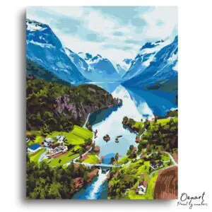 Majestic Fjord Mountain Escape - Paint By Numbers Kit