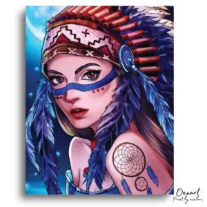 Tribal Portrait Evening - Paint By Numbers Kit