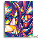 Intense Vibrant Warrior Stare - Paint By Numbers Kit