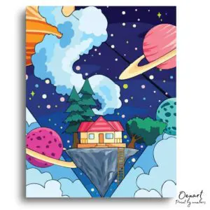 Whimsical Cosmic Retreat Dream - Paint By Numbers Kit
