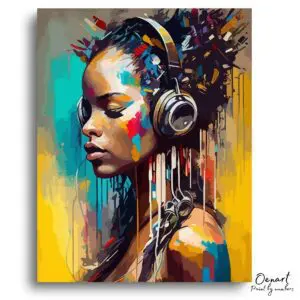 Headphones Portrait Energy - Paint By Numbers Kit