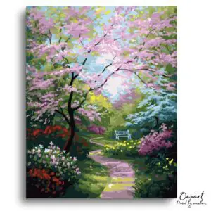 Tranquil Blossoming Garden Escape - Paint By Numbers Kit