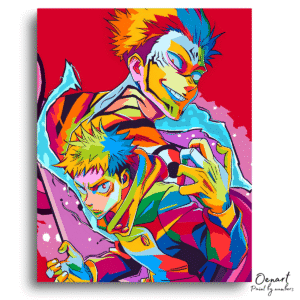 Jujutsu Kaisen: Yuji and Sukuna Pop Art - Anime Diamond Painting
