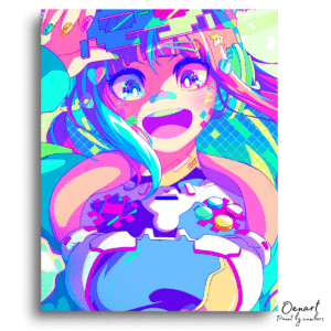 Kawaii Colorful Anime Girl - Anime Diamond Painting