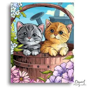 Charming Kitten Garden Retreat - Paint By Numbers Kit