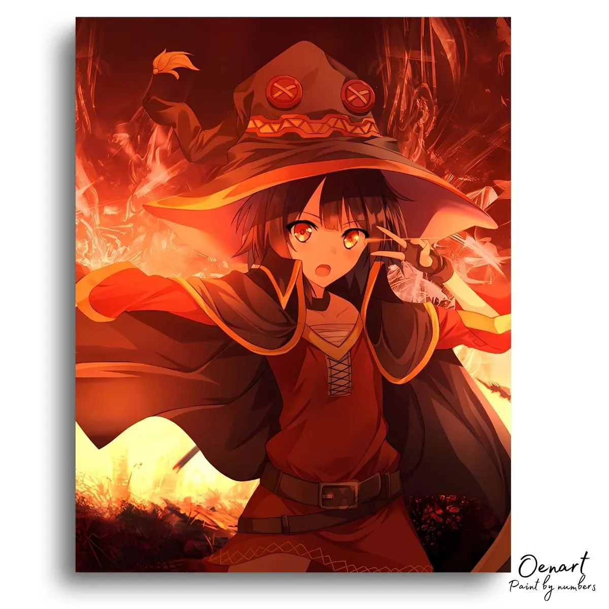 KonoSuba: Megumin On Fire - Anime Diamond Painting