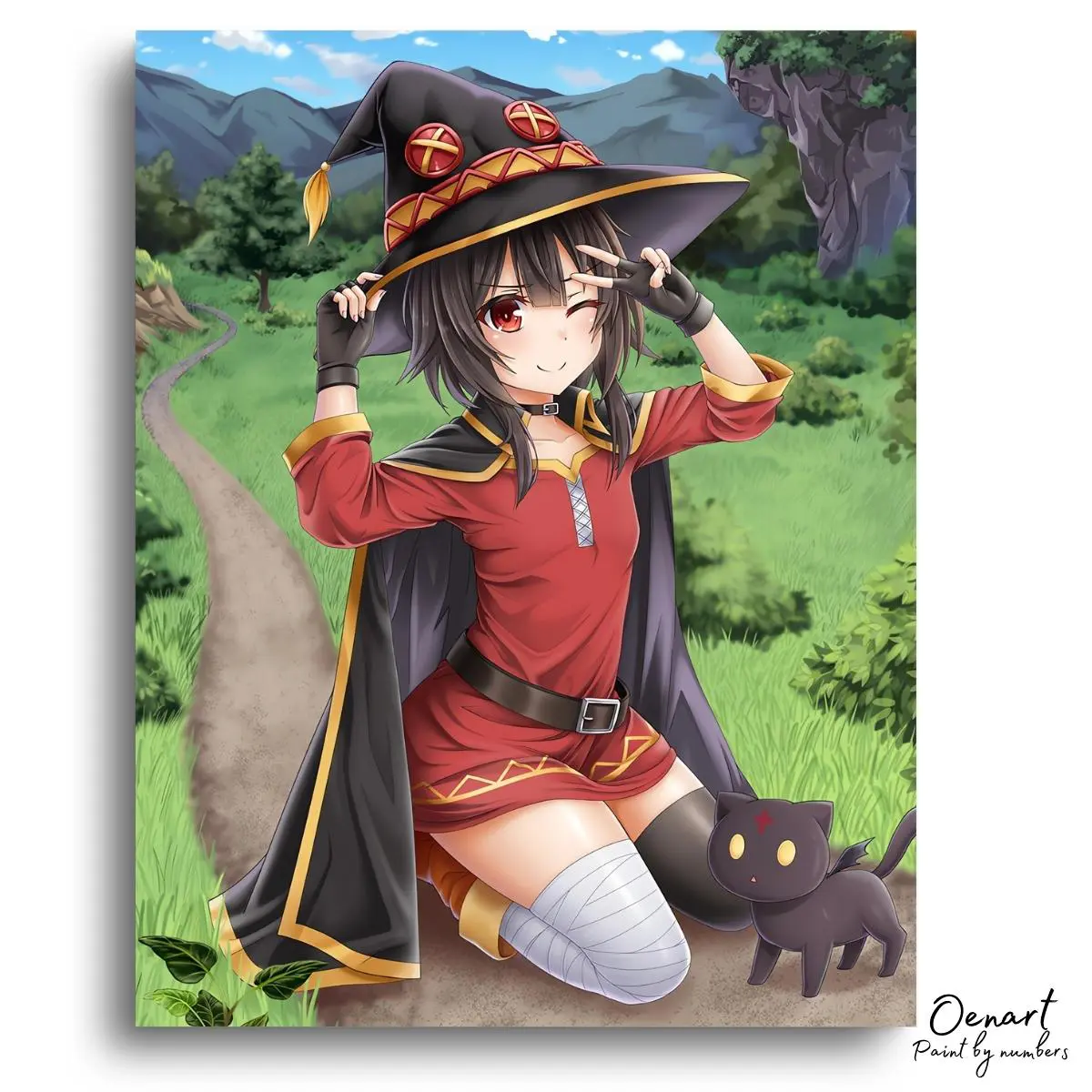 KonoSuba: Megumin' cat - Anime Diamond Painting