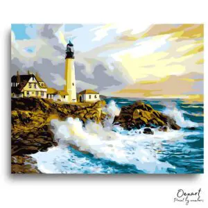 Lighthouse Coastal Serenity - Paint By Numbers Kit