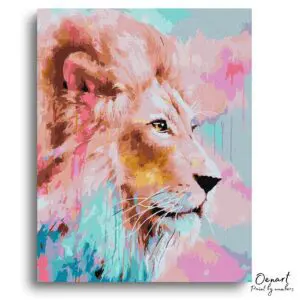 Majestic Lion Profile Art - Paint By Numbers Kit