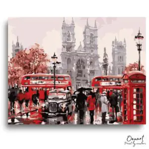 Romantic London Street Scene - Paint By Numbers Kit