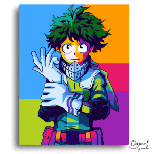 My Hero Academia: Deku Wpap Pop Art - Anime Paint By Numbers Kit