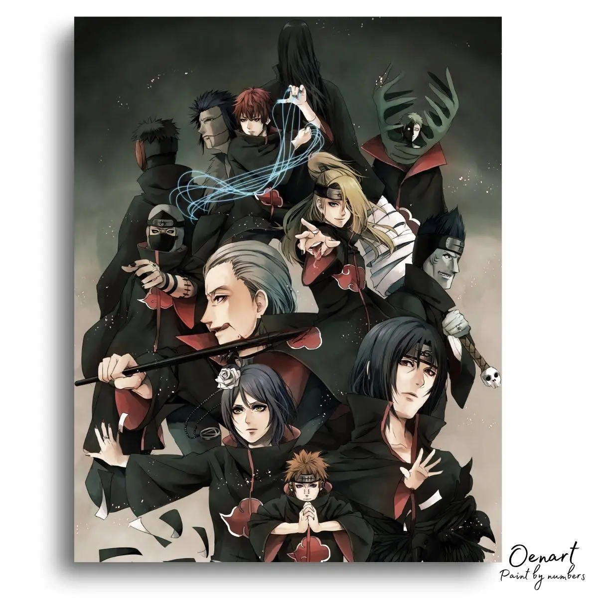 Naruto Shippuden: In Black - Anime Diamond Painting