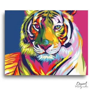 Neon Tiger Portrait - Paint By Numbers Kit