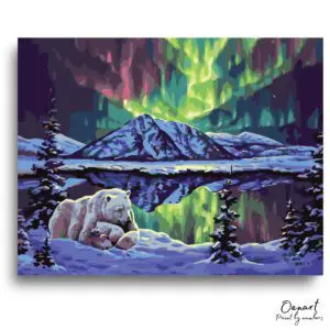 Majestic Aurora Wilderness Glow - Paint By Numbers Kit