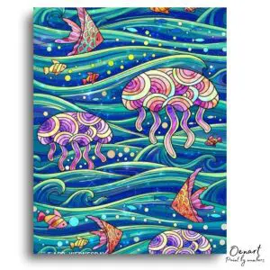 Ocean Jellyfish Fantasy - Paint By Numbers Kit