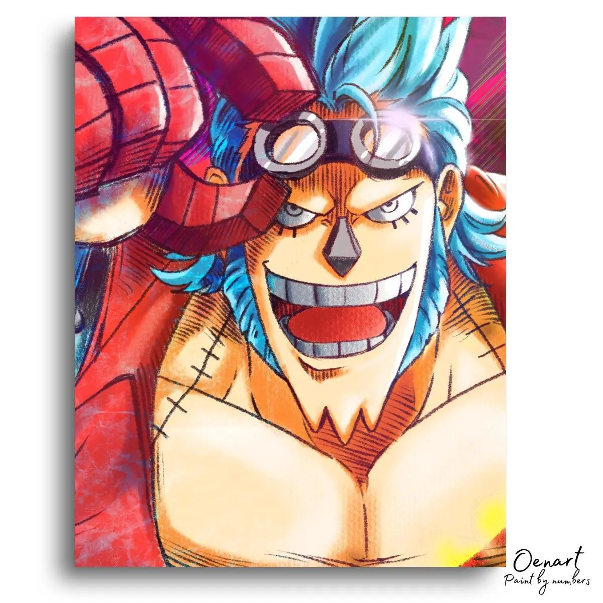 One Piece: Franky Portrait - Anime Diamond Painting