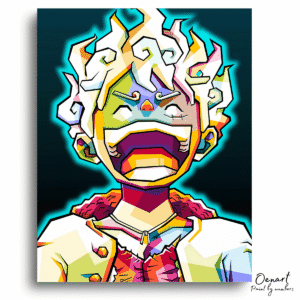 One Piece: Luffy Gear 5 - Anime Paint By Numbers Kit