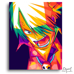 One Piece: Sanji Black Leg Pop Art - Anime Diamond Painting