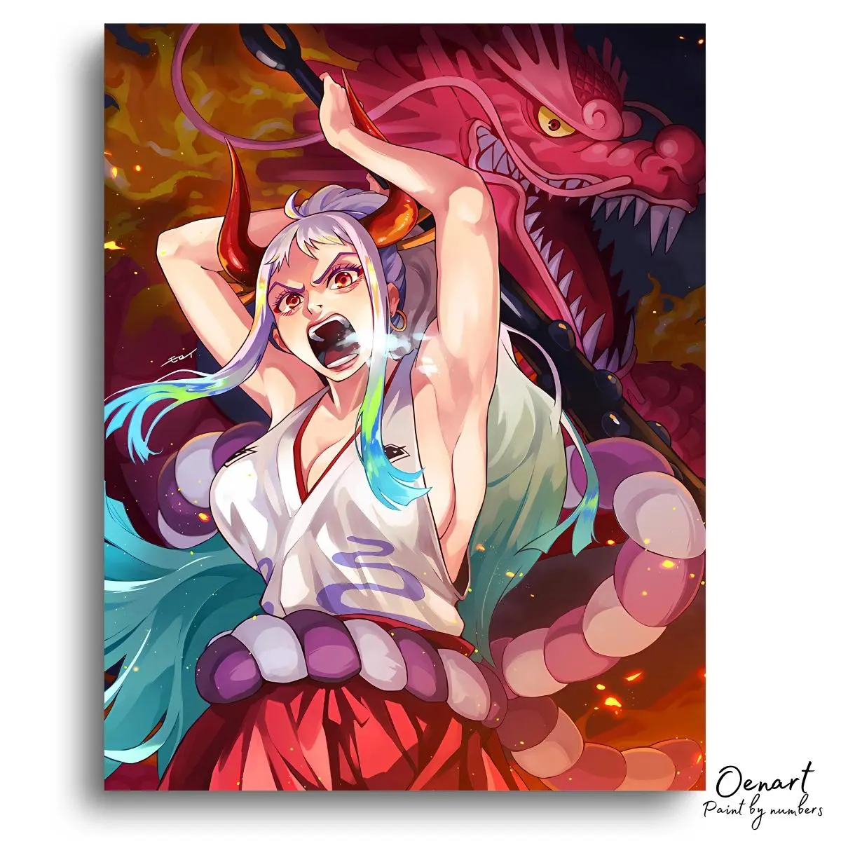 One Piece: Yamato & Dragon - Anime Diamond Painting