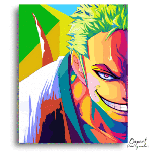 One Piece: Zoro in Wano Pop Art - Anime Diamond Painting