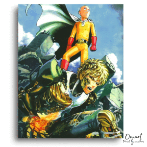 One Punch Man: Saitama and Genos - Anime Diamond Painting