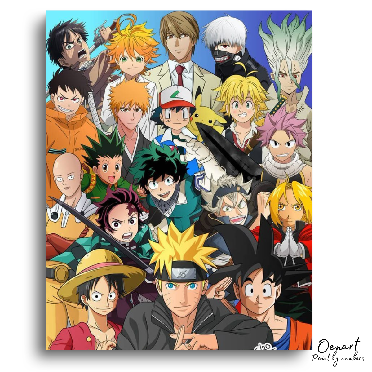 Colorful Iconic Character Mashup - Paint By Numbers Kit