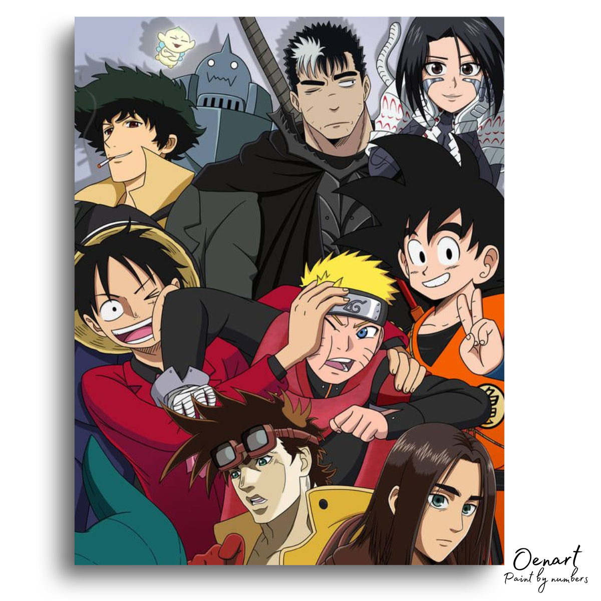 Paint Anime Pictures: Anime Crossover - Anime Paint By Numbers Kit-Oenart™
