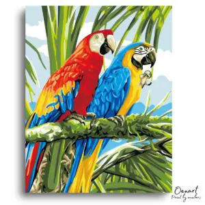 Parrot Jungle Escape - Paint By Numbers Kit