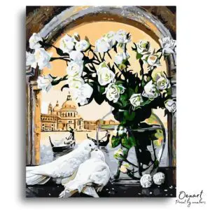 Elegant Dove Romance Garden - Paint By Numbers Kit