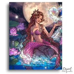 Enchanting Mermaid Moonlit Fantasy - Paint By Numbers Kit