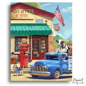 Sunny Nostalgic Town Morning - Paint By Numbers Kit