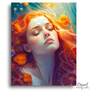 Radiant Floral Portrait Serenity - Paint By Numbers Kit