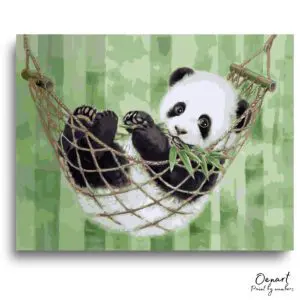 Charming Panda Hammock Retreat - Paint By Numbers Kit