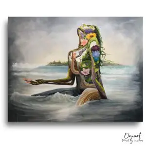 Majestic Floral Water Tranquility - Paint By Numbers Kit