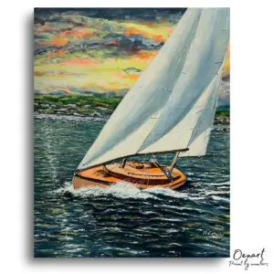 Majestic Sailboat Sunset Escape - Paint By Numbers Kit